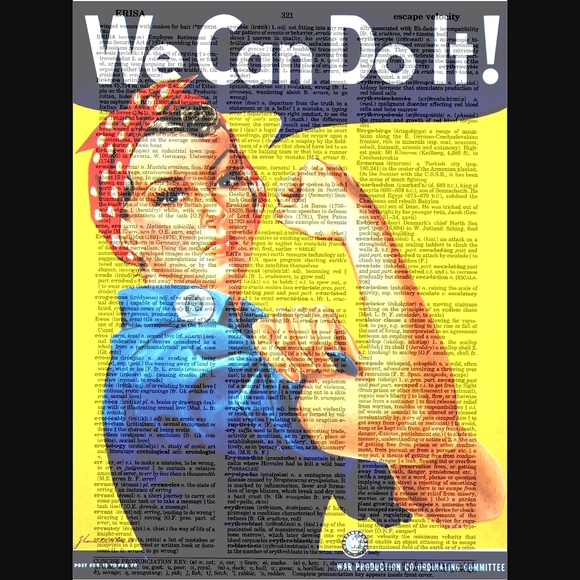 Rosie the Riveter Dictionary Art Print - Picture 4 of 4